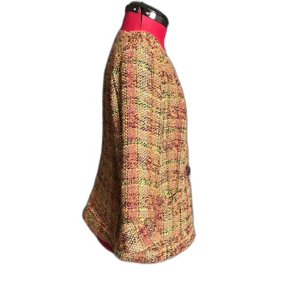 Coldwater Creek Blazer Women’s Size 12 Multi-Colored Tweed 3/4 Sleeve - Picture 2 of 8